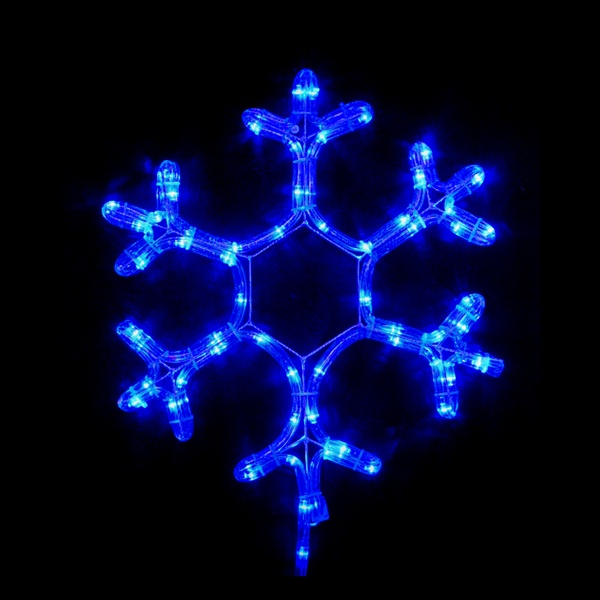 Гірлянда зовнішня DELUX MOTIF Snowflake 0,4м 12 flash синій IP 44 EN 90012962 фото