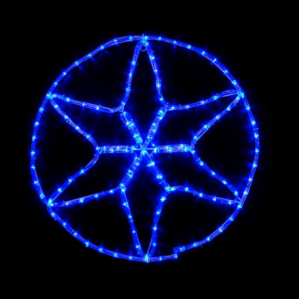 Гирлянда внешняя DELUX MOTIF Star 0,6*0,6м 13 flash синий IP 44 EN 90012984 фото